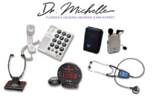 a selection of assistive listening devices